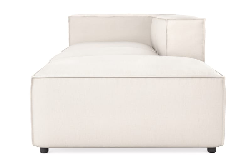 Cubo 3-seters Dyp Modulsofa + Fotskammel i Stoff - Hvit - Møbler - Sofaer - Sofa 3 seter