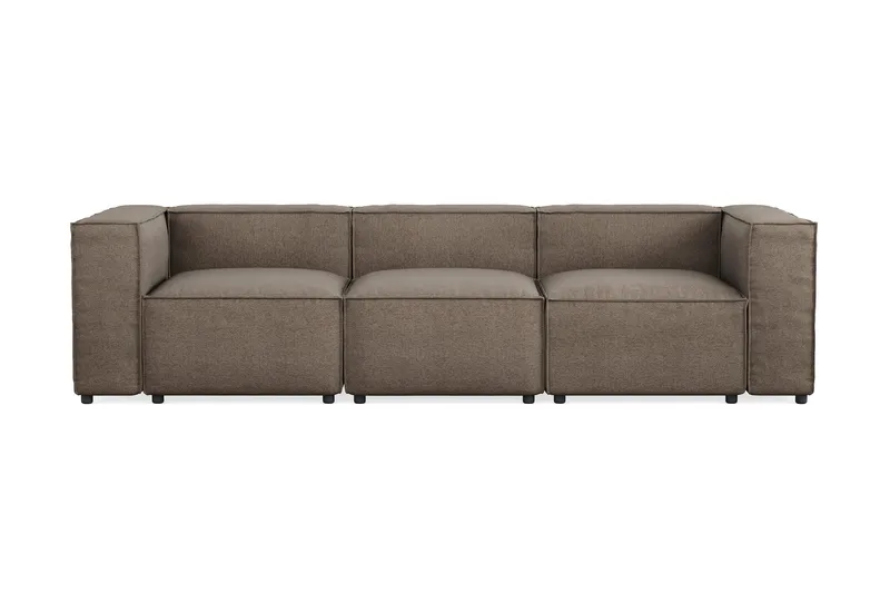 Cubo 4-seters Dyp Modulsofa i Stoff - Grå - Møbler - Sofaer - Sofa 3 seter