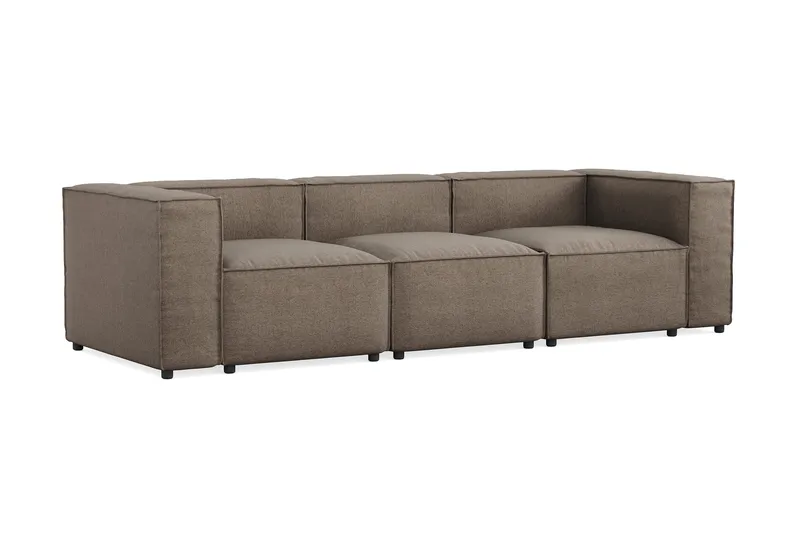Cubo 4-seters Dyp Modulsofa i Stoff - Grå - Møbler - Sofaer - Sofa 3 seter