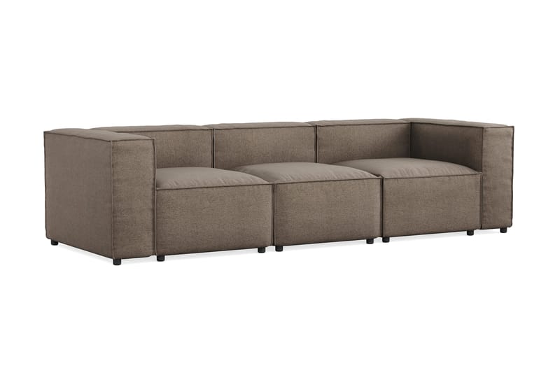 Cubo 4-seters Dyp Modulsofa i Stoff - Grå - Møbler - Sofaer - Sofa 3 seter