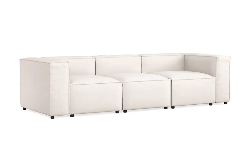 Cubo 4-seters Dyp Modulsofa i Stoff - Hvit - Møbler - Sofaer - Sofa 3 seter