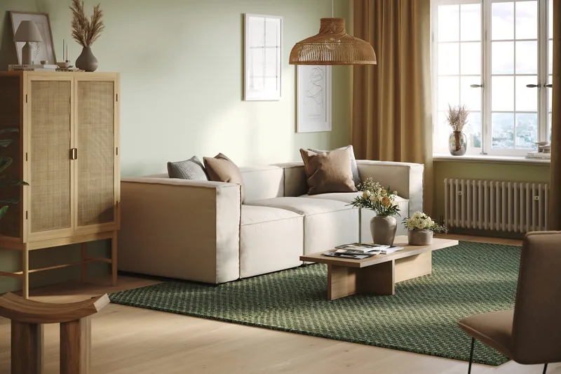 Cubo 4-seters Dyp Modulsofa i Stoff - Hvit - Møbler - Sofaer - Sofa 3 seter