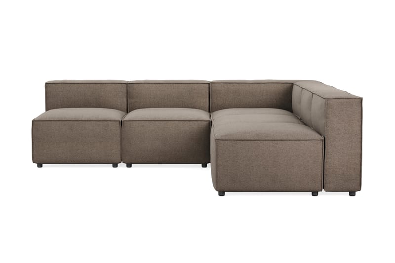 Cubo 5-seters L-formet Dyp Modulhjørnesofa i Stoff - Grå - Møbler - Sofaer - Hjørnesofa