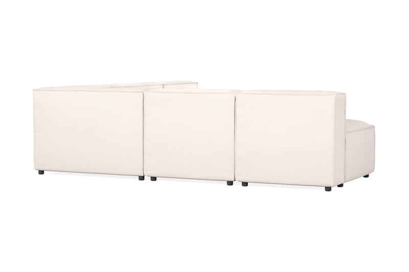 Cubo 5-seters L-formet Dyp Modulhjørnesofa i Stoff - Hvit - Møbler - Sofaer - Hjørnesofa