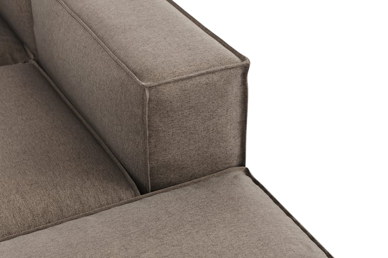 Cubo 5-seters U-formet Dyp Modulsofa med Divan og Sjeselong i Fløyel - Grå - Møbler - Sofaer - U-sofa