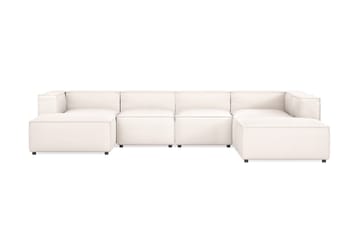 Cubo 5-seters U-formet Dyp Modulsofa med Divan og Sjeselong i Fløyel