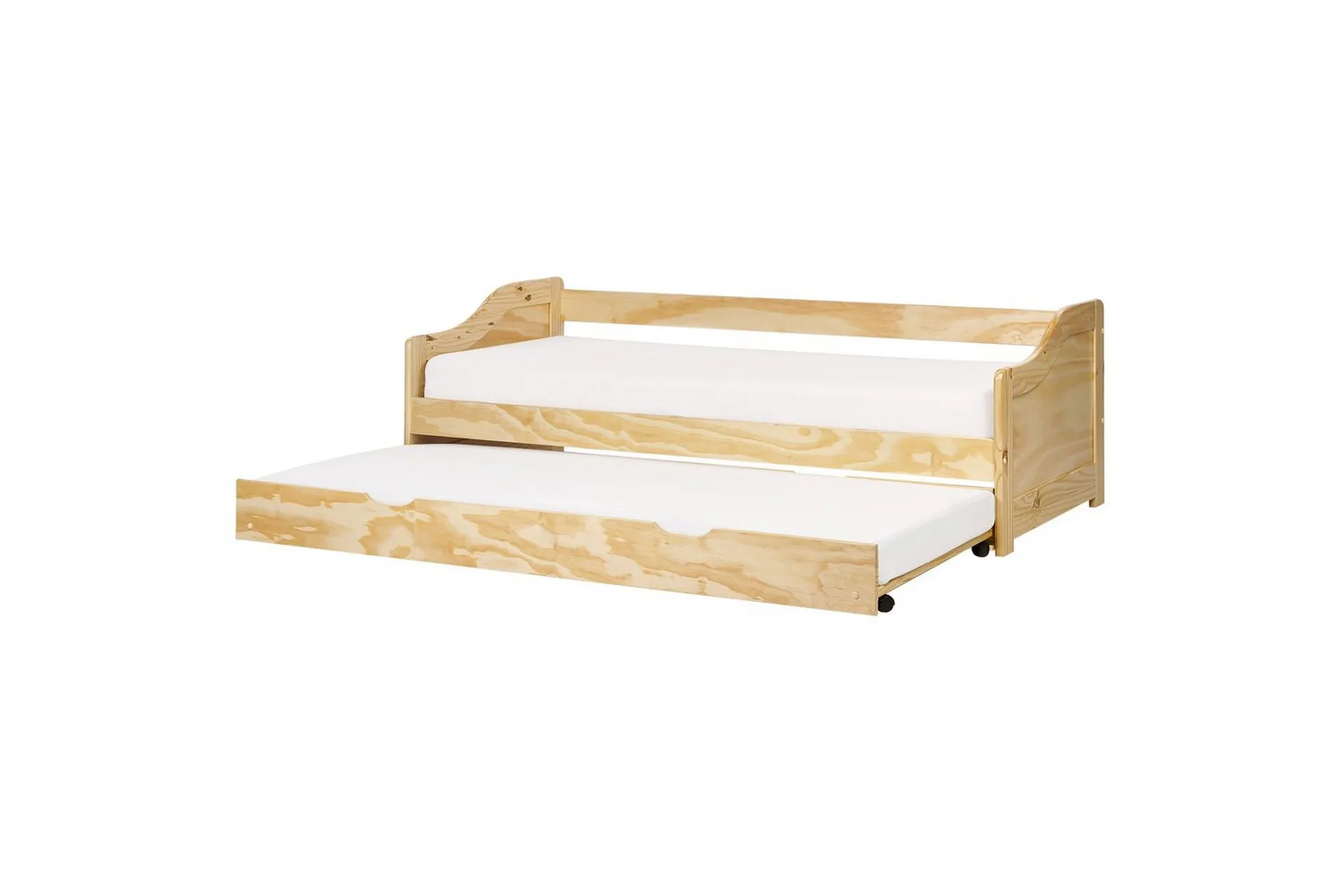 Dagbädd Beliani Luneray med lamellram Ljus Trä Light wood -