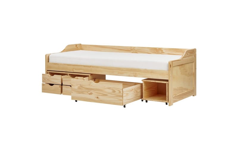 Dagbädd Beliani Royville med förvaring Ljus Trä Light wood - Møbler - Sofaer - Dagsenger