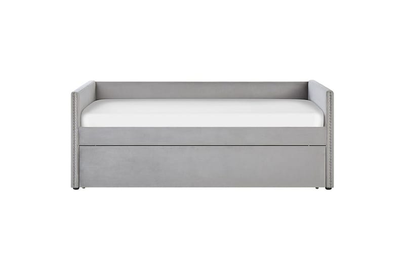 Dagbädd Beliani Troyes med lamellram Beige Grey - Møbler - Senger - Gjesteseng & ekstraseng - Uttrekkbar seng