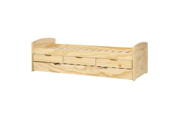 Dagbädd Beliani Petiville med lamellram Ljus Trä Light wood - Møbler - Senger - Gjesteseng & ekstraseng - Uttrekkbar seng