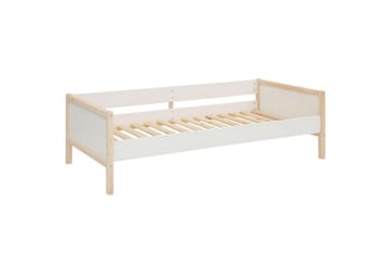 Dagbed uten rygg Loft24 Sovesofa Square Line Hvit,Natur - Møbler - Senger - Gjesteseng & ekstraseng - Uttrekkbar seng
