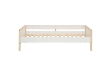 Dagbed uten rygg Loft24 Sovesofa Square Line Hvit,Natur - Møbler - Senger - Gjesteseng & ekstraseng - Uttrekkbar seng