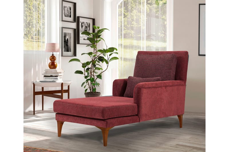 Biforco Dagseng med Rygg - Rød/Natur - Møbler - Sofaer - Dagsenger