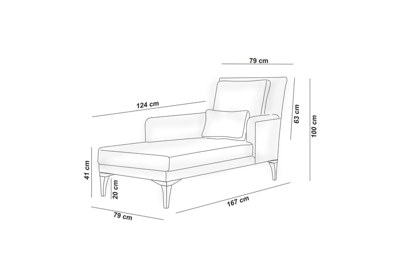 Biforco Dagseng med Rygg - Rød/Natur - Møbler - Sofaer - Dagsenger