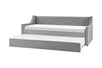 Dagseng 90 x 200 cm fløyel grå MONTARGIS - Grå - Møbler - Sofaer - Dagsenger