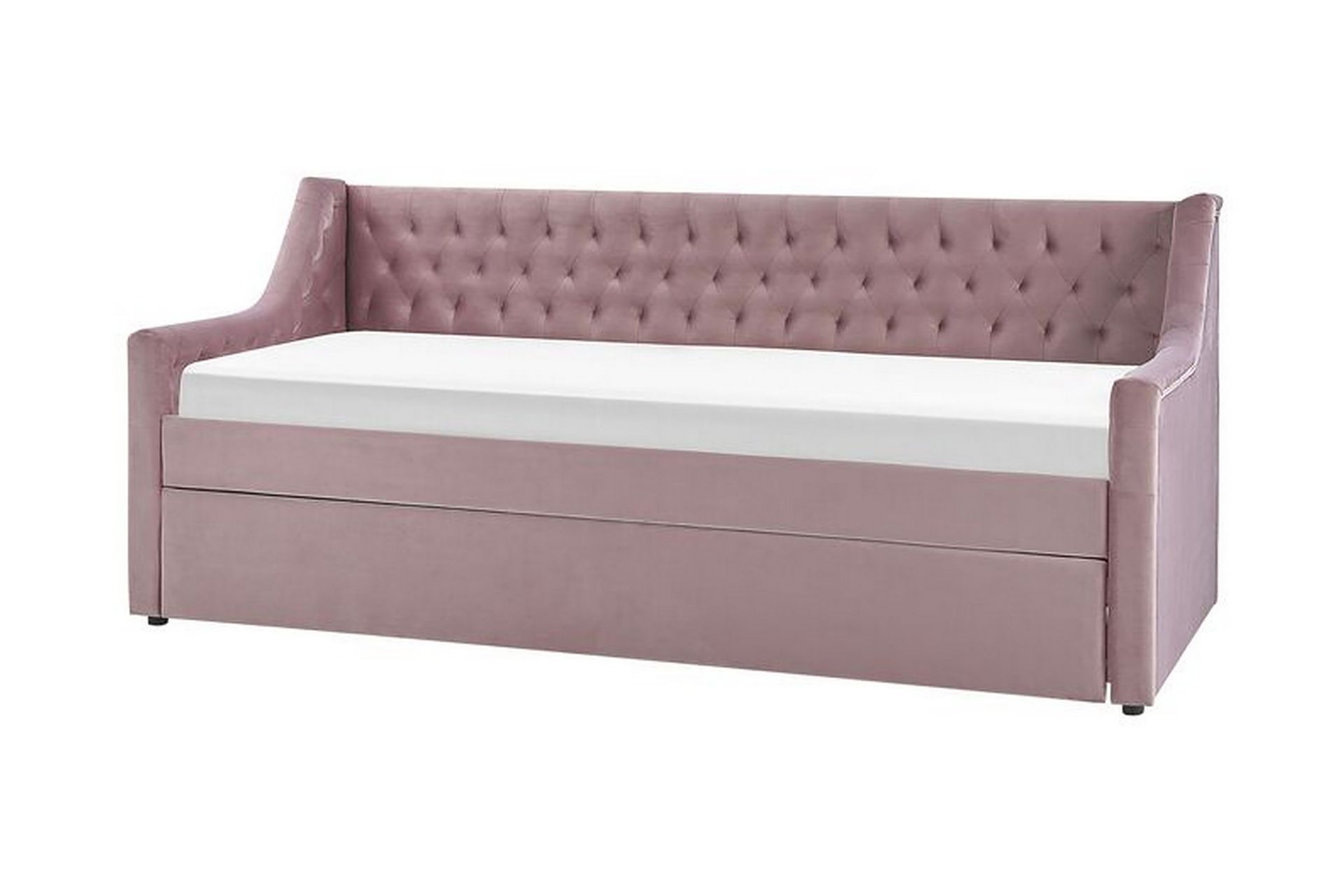 Dagseng 90 x 200 cm fløyel rosa MONTARGIS - Rosa - Møbler - Sofaer - Dagsenger