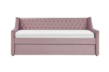 Dagseng 90 x 200 cm fløyel rosa MONTARGIS - Rosa - Møbler - Sofaer - Dagsenger