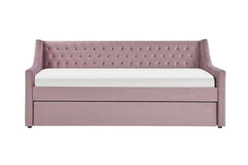 Dagseng 90 x 200 cm fløyel rosa MONTARGIS - Rosa - Møbler - Sofaer - Dagsenger