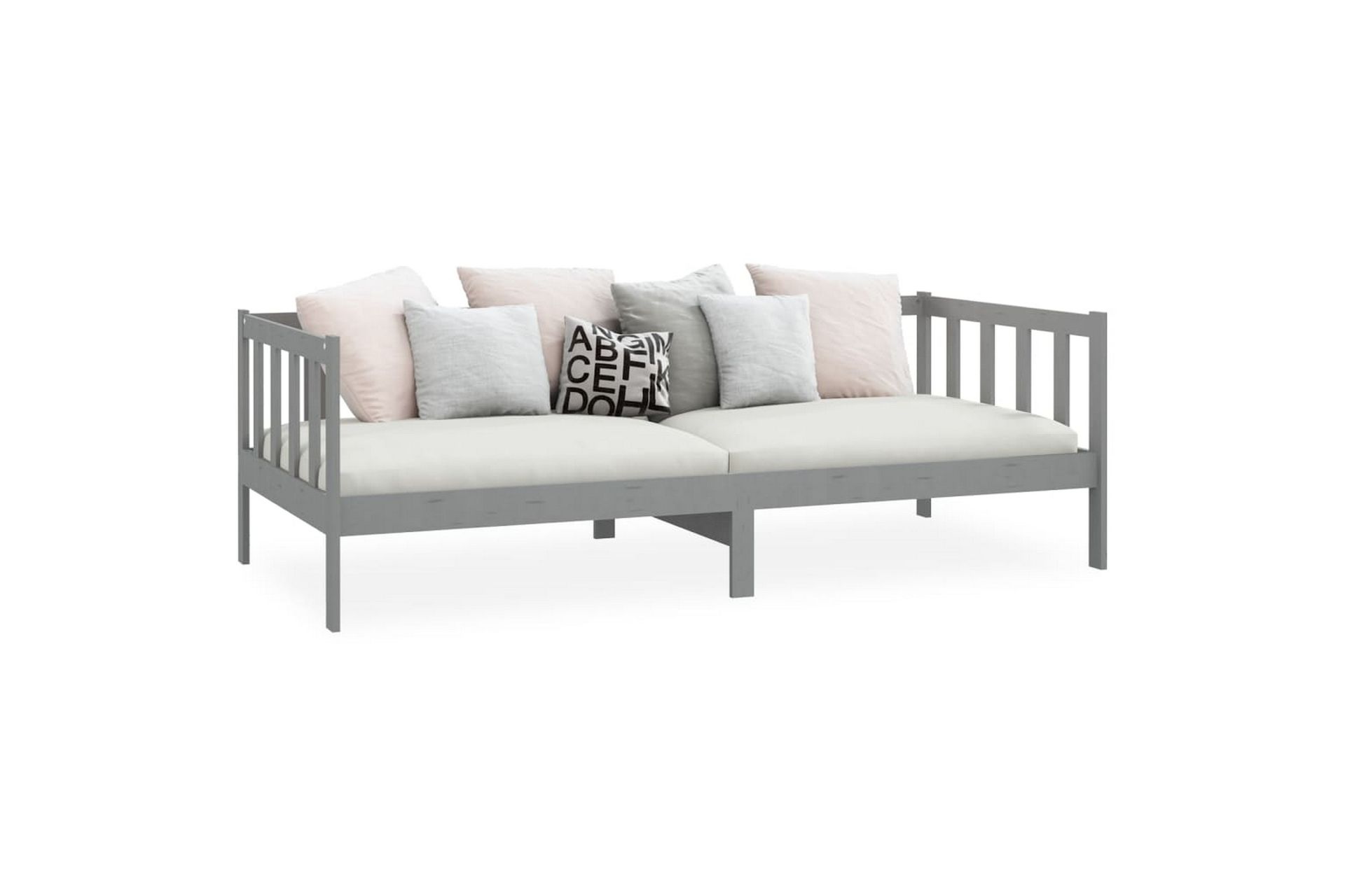 Dagseng grå heltre furu 90x200 cm - Grå - Møbler - Sofaer - Dagsenger