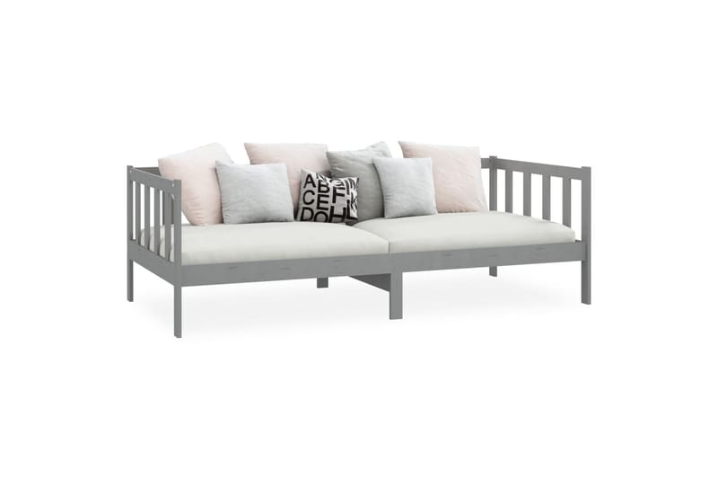 Dagseng grå heltre furu 90x200 cm - Grå - Møbler - Sofaer - Dagsenger