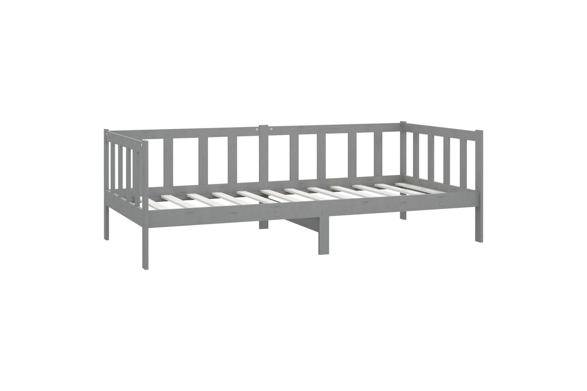Dagseng grå heltre furu 90x200 cm - Grå - Møbler - Sofaer - Dagsenger