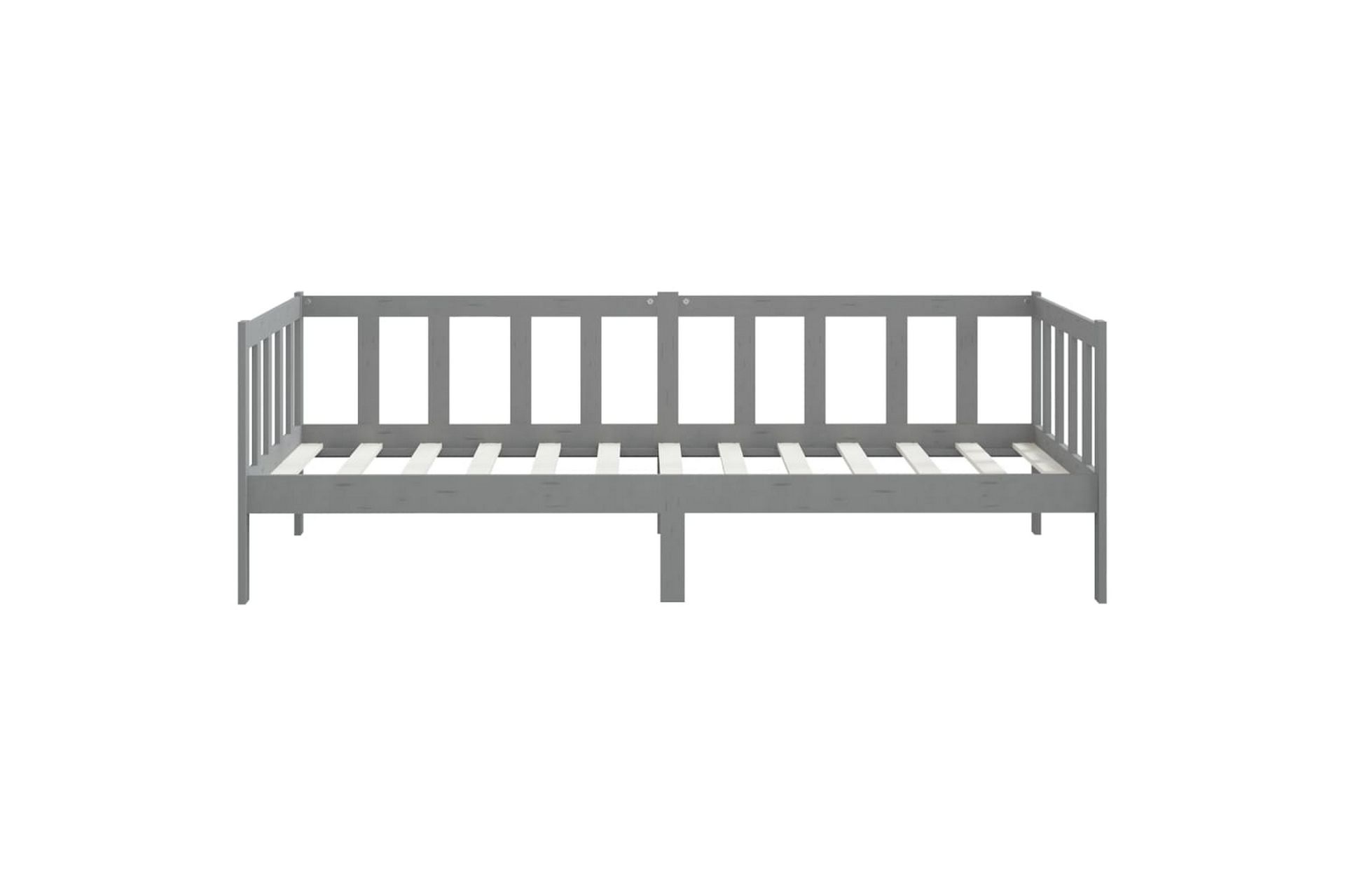 Dagseng grå heltre furu 90x200 cm - Grå - Møbler - Sofaer - Dagsenger