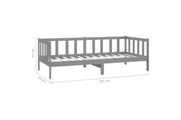 Dagseng grå heltre furu 90x200 cm - Grå - Møbler - Sofaer - Dagsenger