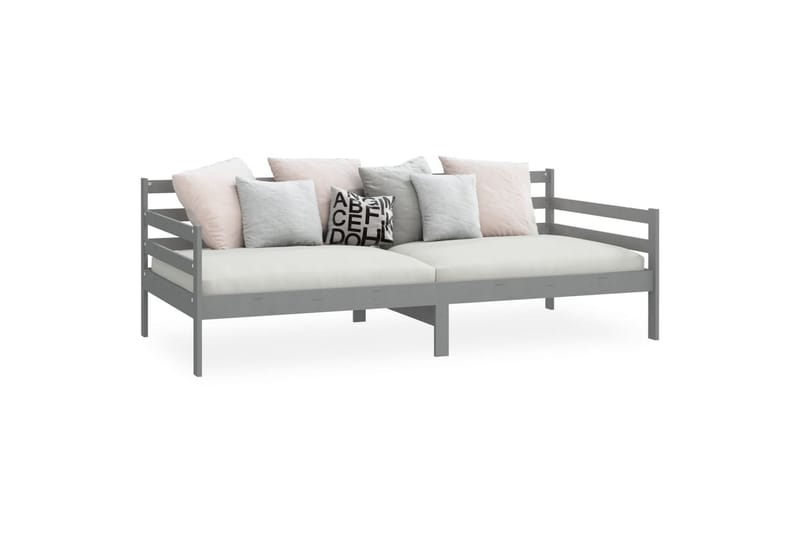 Dagseng grå heltre furu 90x200 cm - Grå - Møbler - Sofaer - Dagsenger