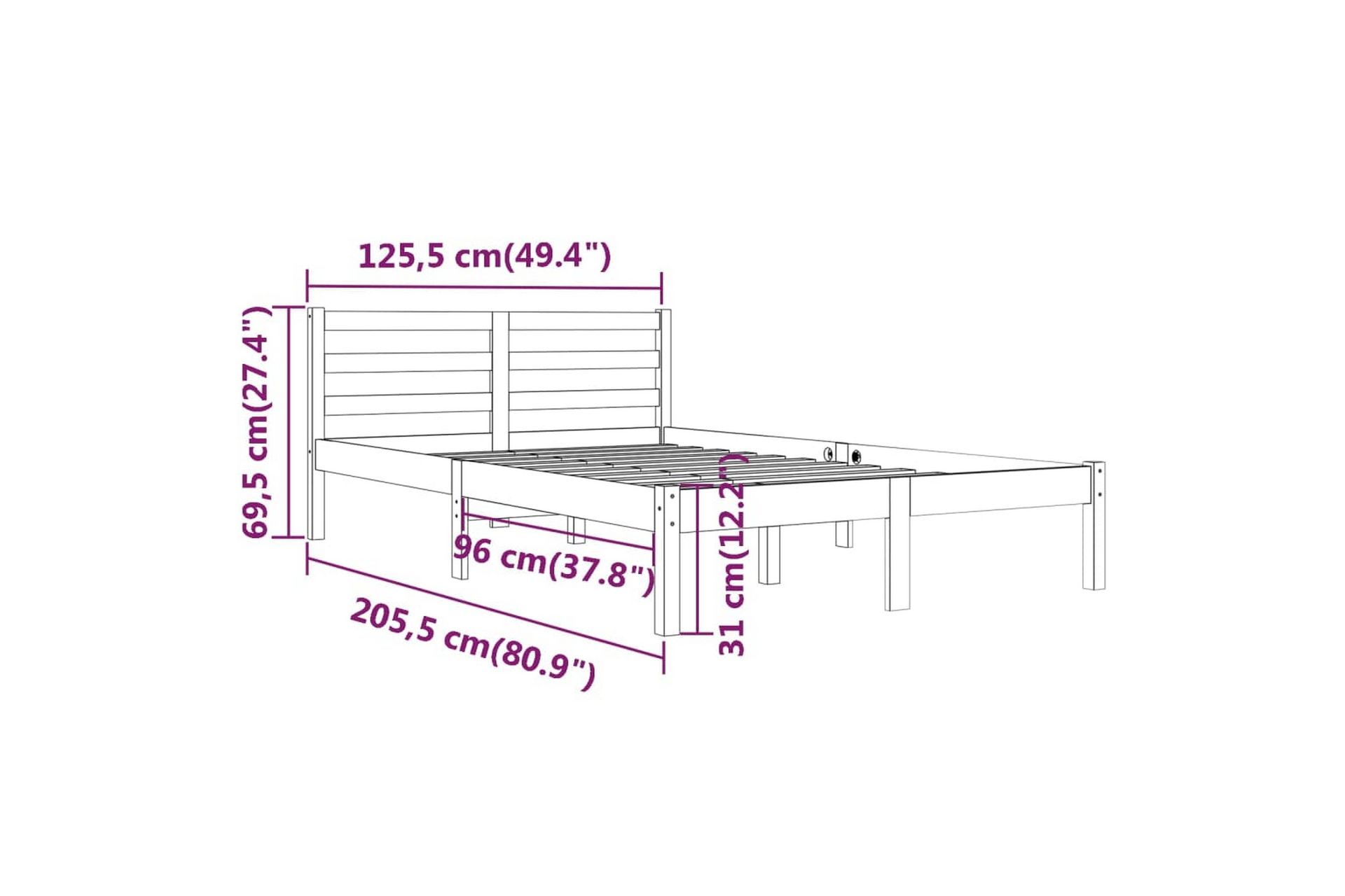 Dagseng heltre furu 120x200 cm hvit - Hvit - Møbler - Sofaer - Dagsenger
