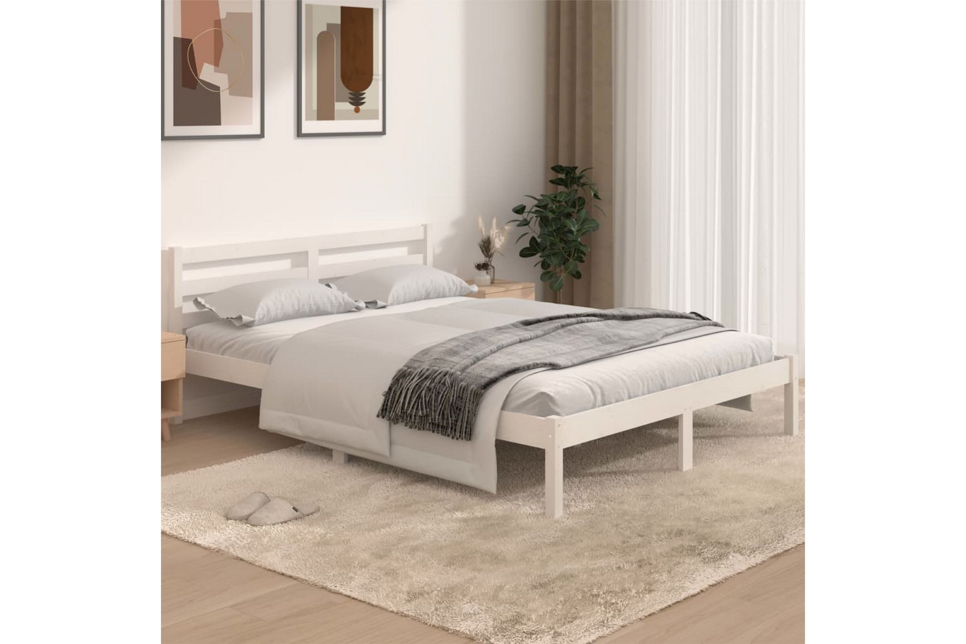 Dagseng heltre furu 140x190 cm hvit - Hvit - Møbler - Sofaer - Dagsenger