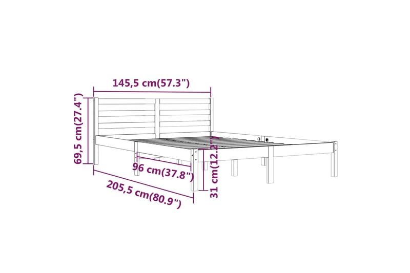 Dagseng heltre furu 140x200 cm hvit - Hvit - Møbler - Sofaer - Dagsenger