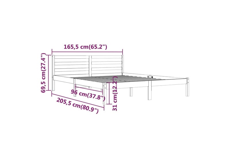 Dagseng heltre furu 160x200 cm hvit - Hvit - Dagsenger