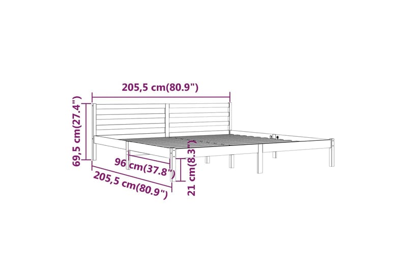 Dagseng heltre furu 200x200 cm grå - Grå - Møbler - Sofaer - Dagsenger