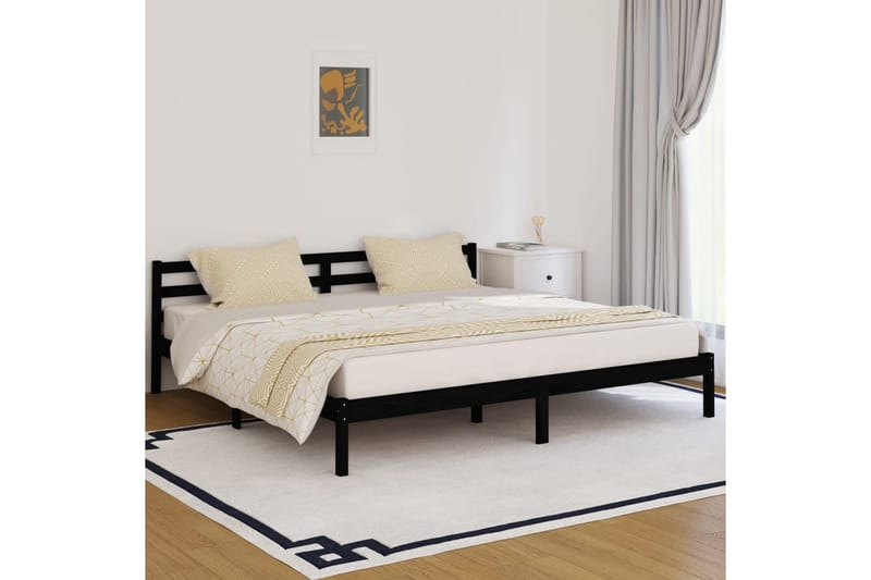 Dagseng heltre furu 200x200 cm svart - Svart - Møbler - Sofaer - Dagsenger