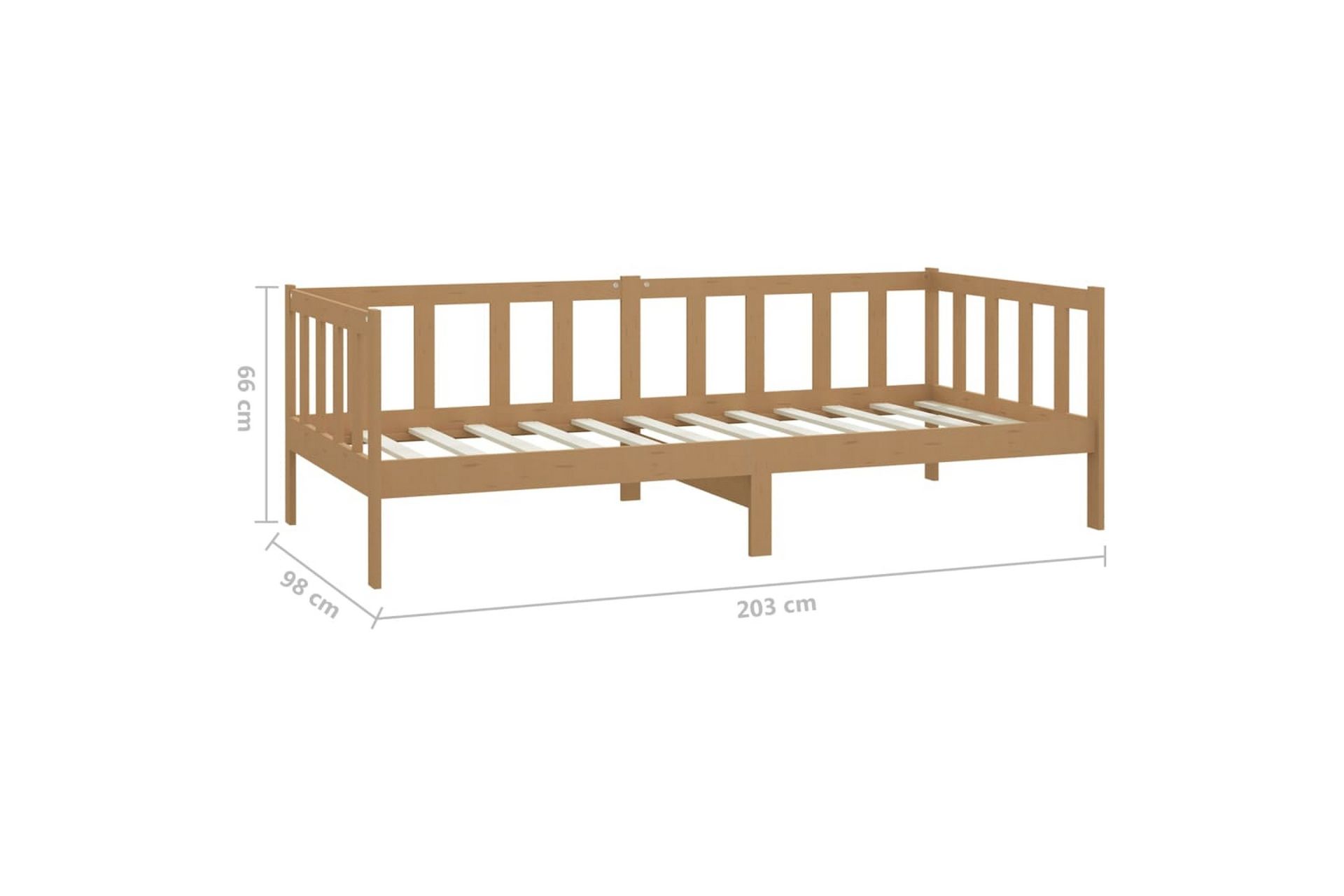 Dagseng honningbrun heltre furu 90x200 cm - Brun - Møbler - Sofaer - Dagsenger
