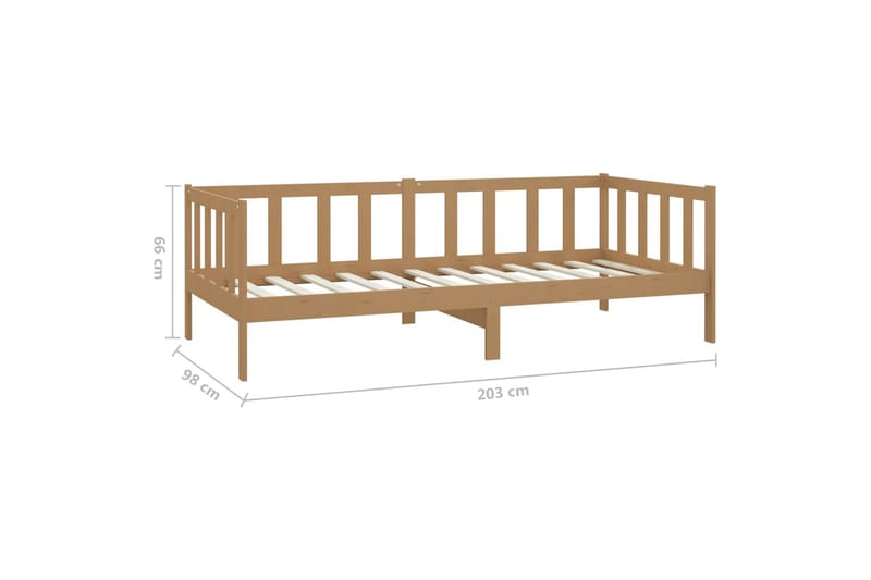 Dagseng honningbrun heltre furu 90x200 cm - Brun - Møbler - Sofaer - Dagsenger