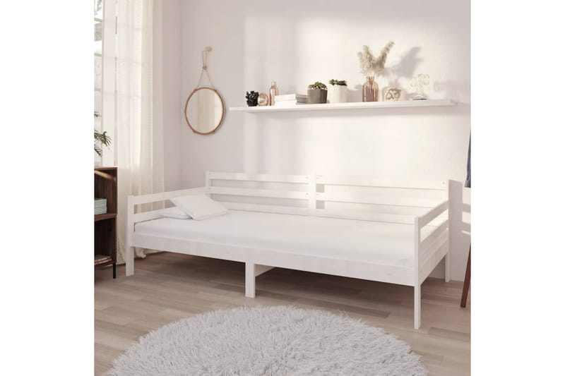 Dagseng hvit heltre furu 90x200 cm - Hvit - Møbler - Sofaer - Dagsenger
