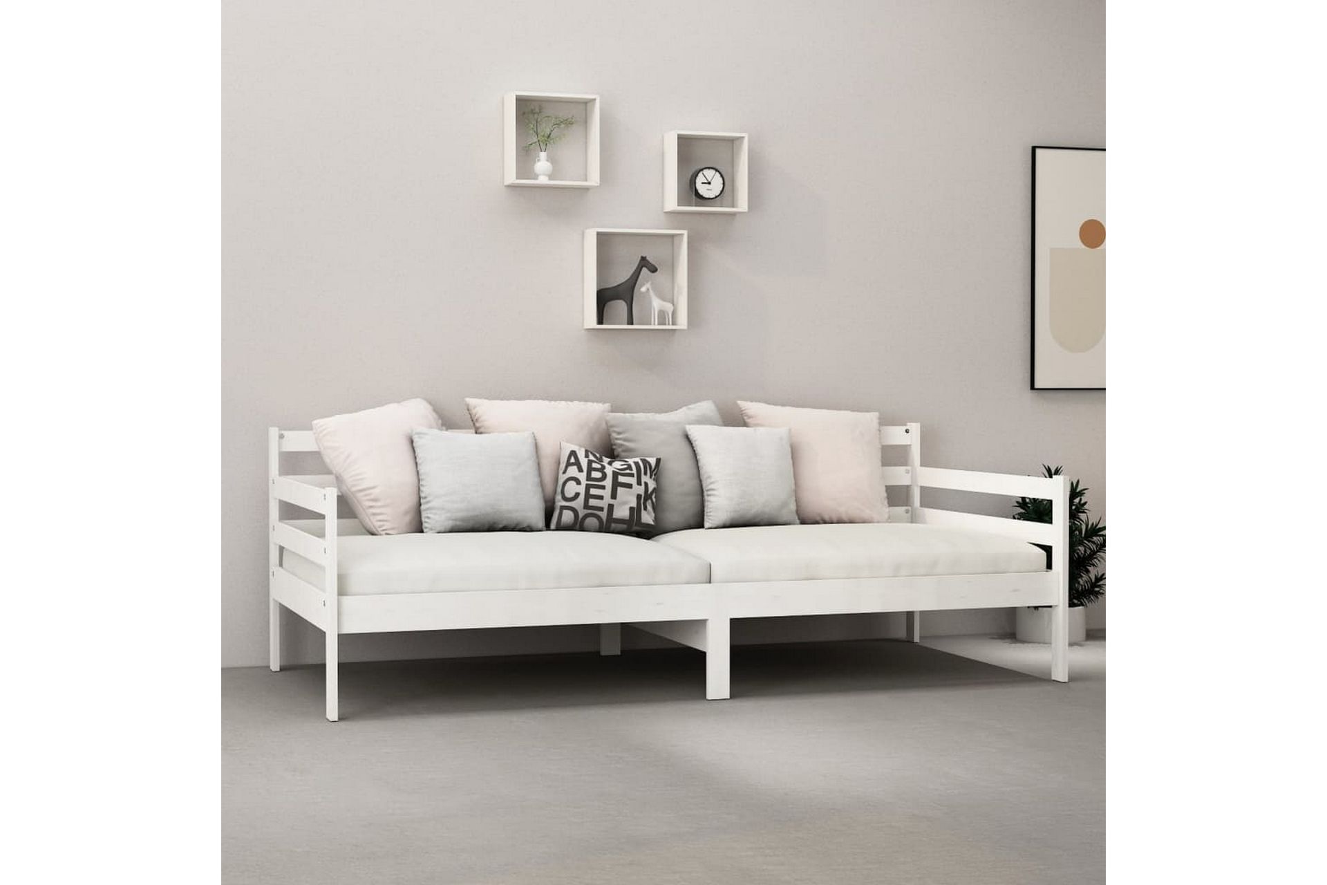 Dagseng hvit heltre furu 90x200 cm - Hvit - Møbler - Sofaer - Dagsenger