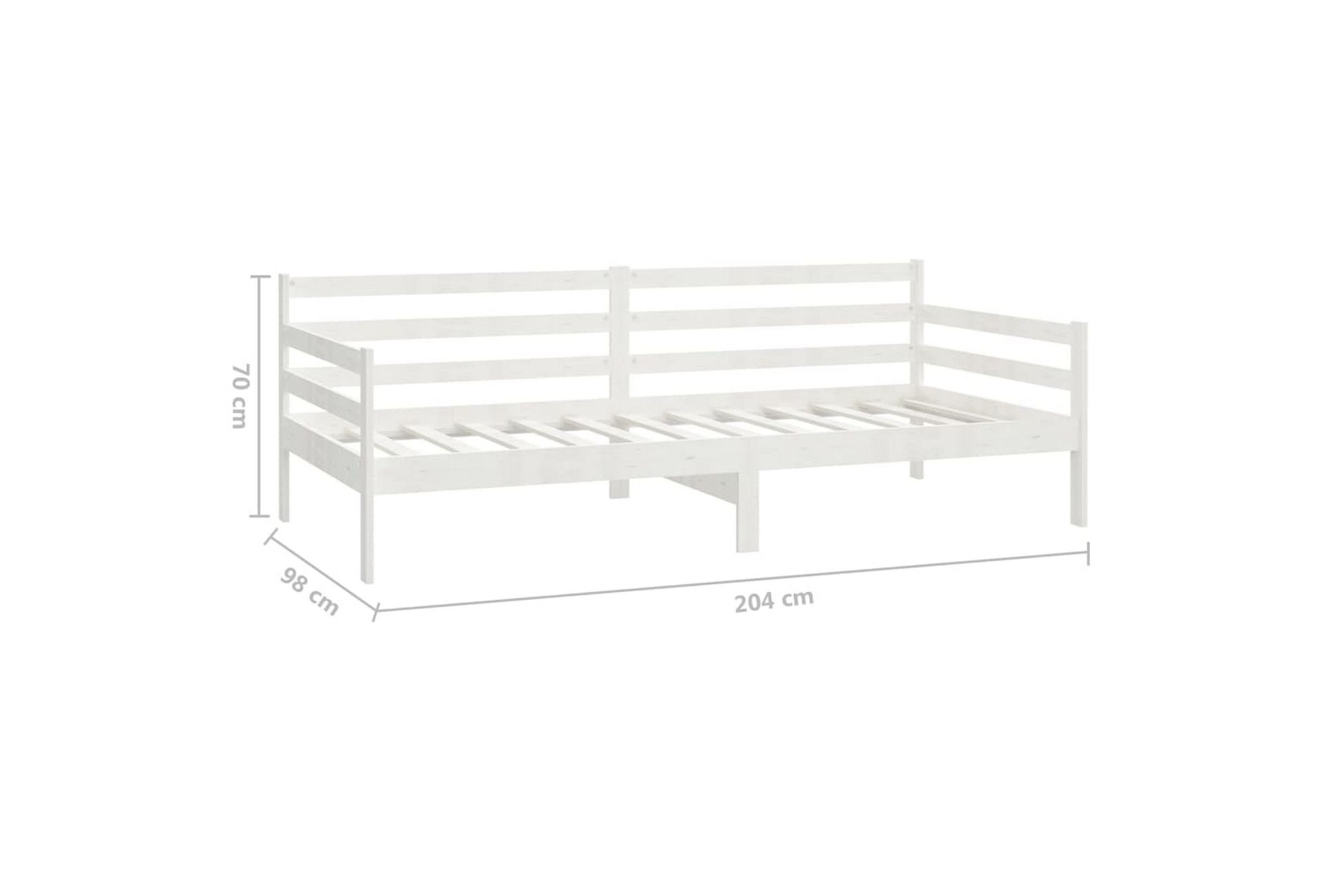 Dagseng hvit heltre furu 90x200 cm - Hvit - Møbler - Sofaer - Dagsenger