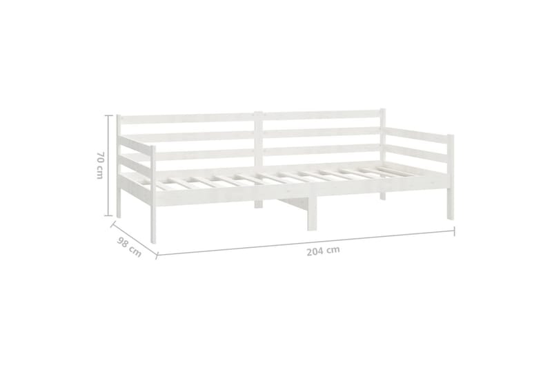 Dagseng hvit heltre furu 90x200 cm - Hvit - Møbler - Sofaer - Dagsenger