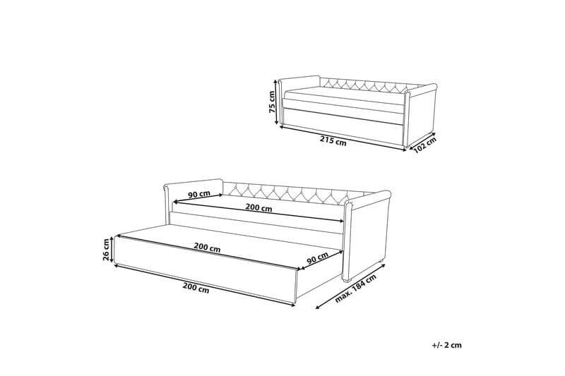 Libourne Dagseng 90 / 200 cm - Beige - Møbler - Sofaer - Dagsenger