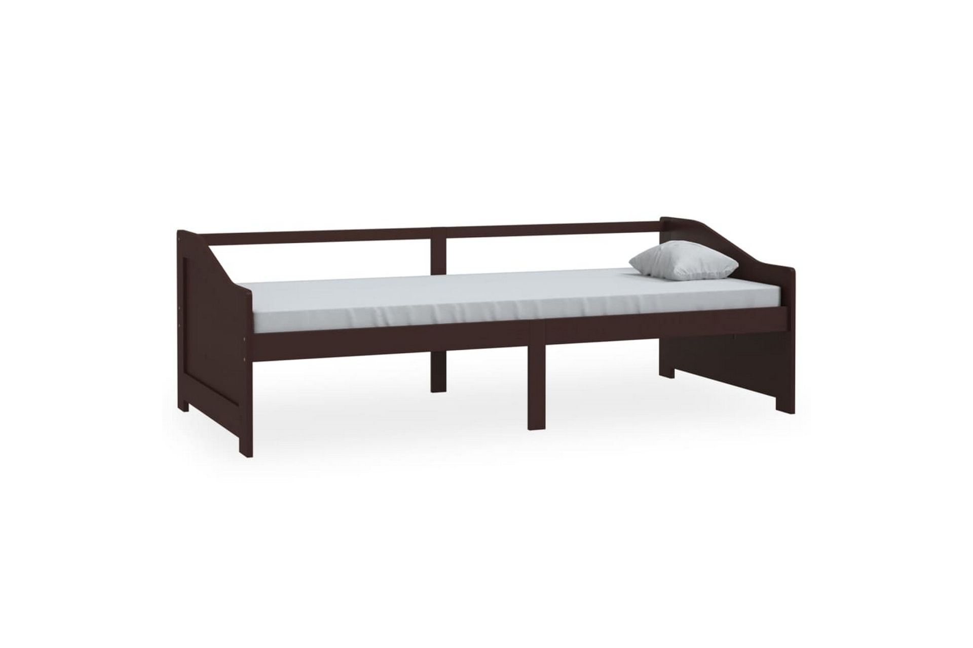 Sengeramme 3 seter heltre furu 90x200 cm mørkebrun - Brun - Møbler - Sofaer - Dagsenger