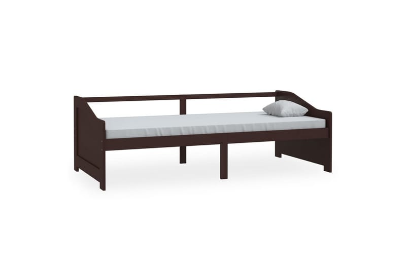 Sengeramme 3 seter heltre furu 90x200 cm mørkebrun - Brun - Møbler - Sofaer - Dagsenger
