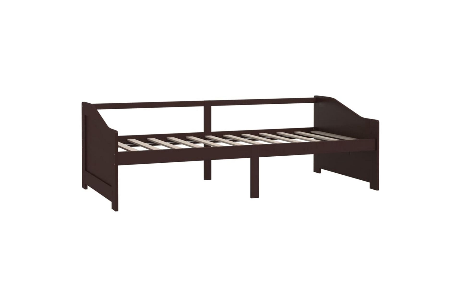 Sengeramme 3 seter heltre furu 90x200 cm mørkebrun - Brun - Møbler - Sofaer - Dagsenger