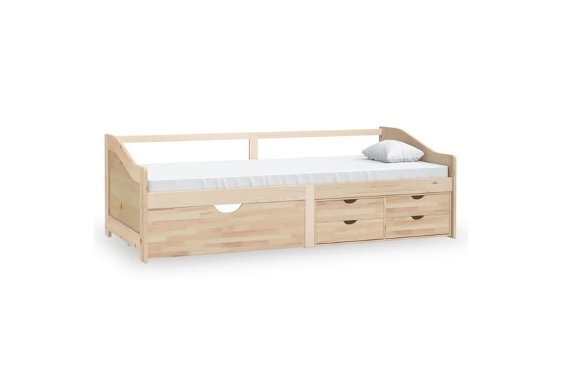 Sengeramme 3 seter med skuffer heltre furu 90x200 cm - Brun - Møbler - Sofaer - Dagsenger
