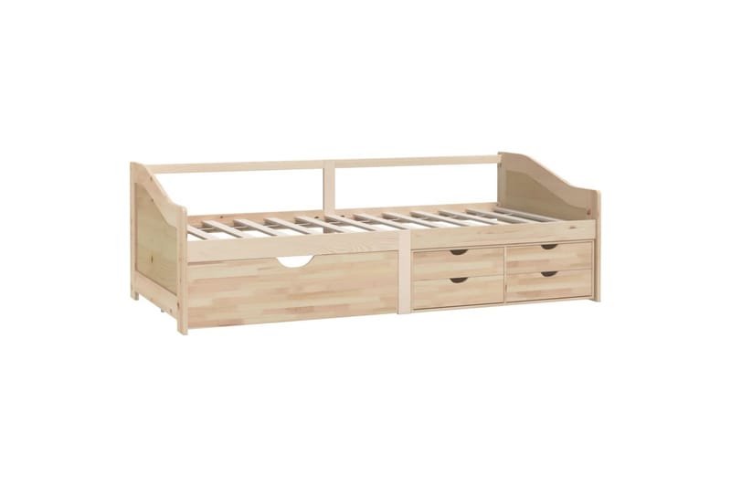 Sengeramme 3 seter med skuffer heltre furu 90x200 cm - Brun - Møbler - Sofaer - Dagsenger