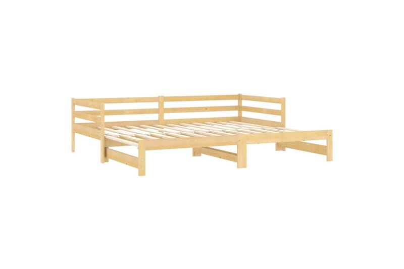Uttrekkbar dagseng heltre furu 2x(90x200) cm - Brun - Møbler - Sofaer - Dagsenger