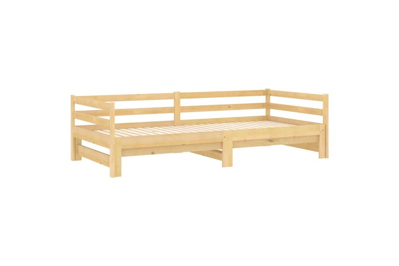 Uttrekkbar dagseng heltre furu 2x(90x200) cm - Brun - Møbler - Sofaer - Dagsenger