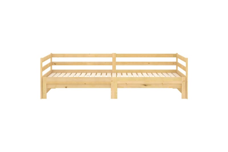 Uttrekkbar dagseng heltre furu 2x(90x200) cm - Brun - Møbler - Sofaer - Dagsenger
