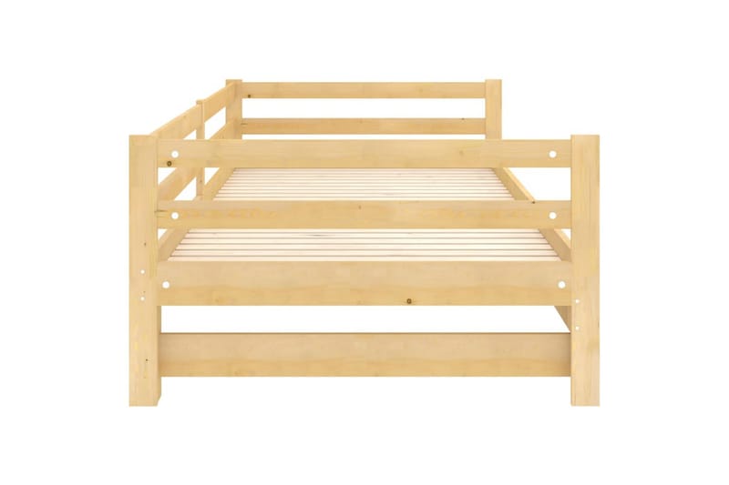 Uttrekkbar dagseng heltre furu 2x(90x200) cm - Brun - Møbler - Sofaer - Dagsenger